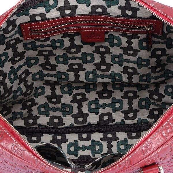 1:1 Gucci 201480 Men's Briefcase Bag-Red Guccissima Leather